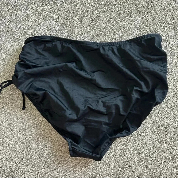 TRIMSHAPER‎ Black Swimsuit Bottoms Size 16 #370007 Adjustable Sides High Waisted - Picture 3 of 4